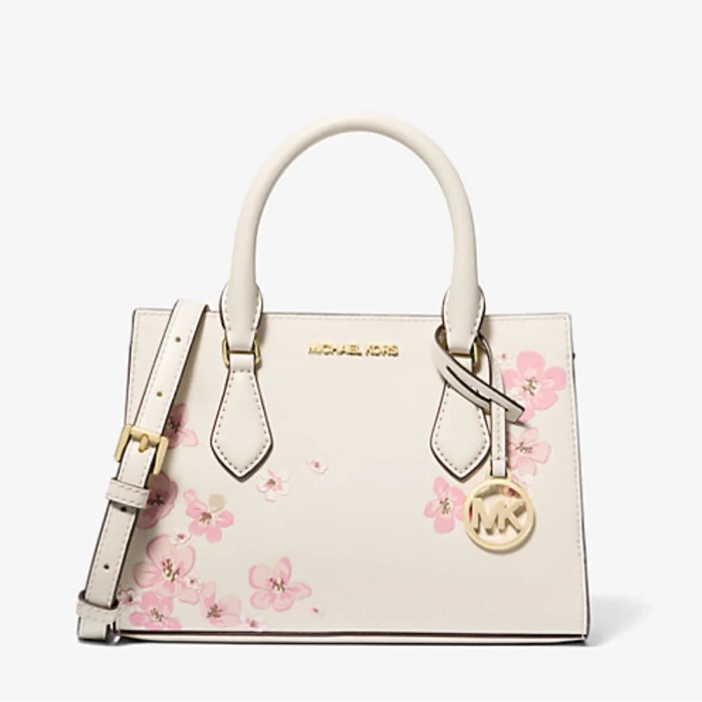 Michael Kors Sheila Sm Central Zip Floral Embellished Satchel Crossbody NWT - Picture 2 of 16